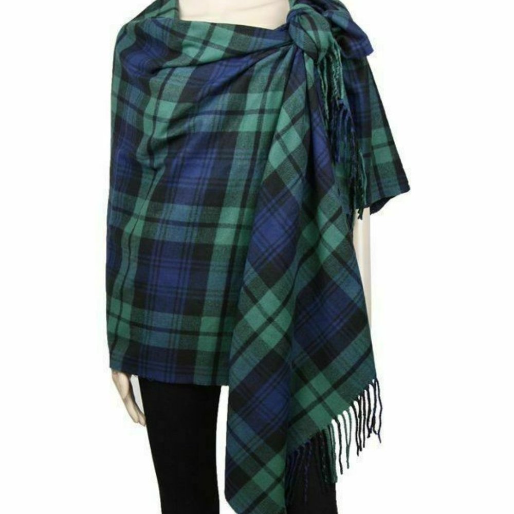 Blanket Oversized Tartan Long Cashmere Feel Scarf Wrap Shawl Pashmina
